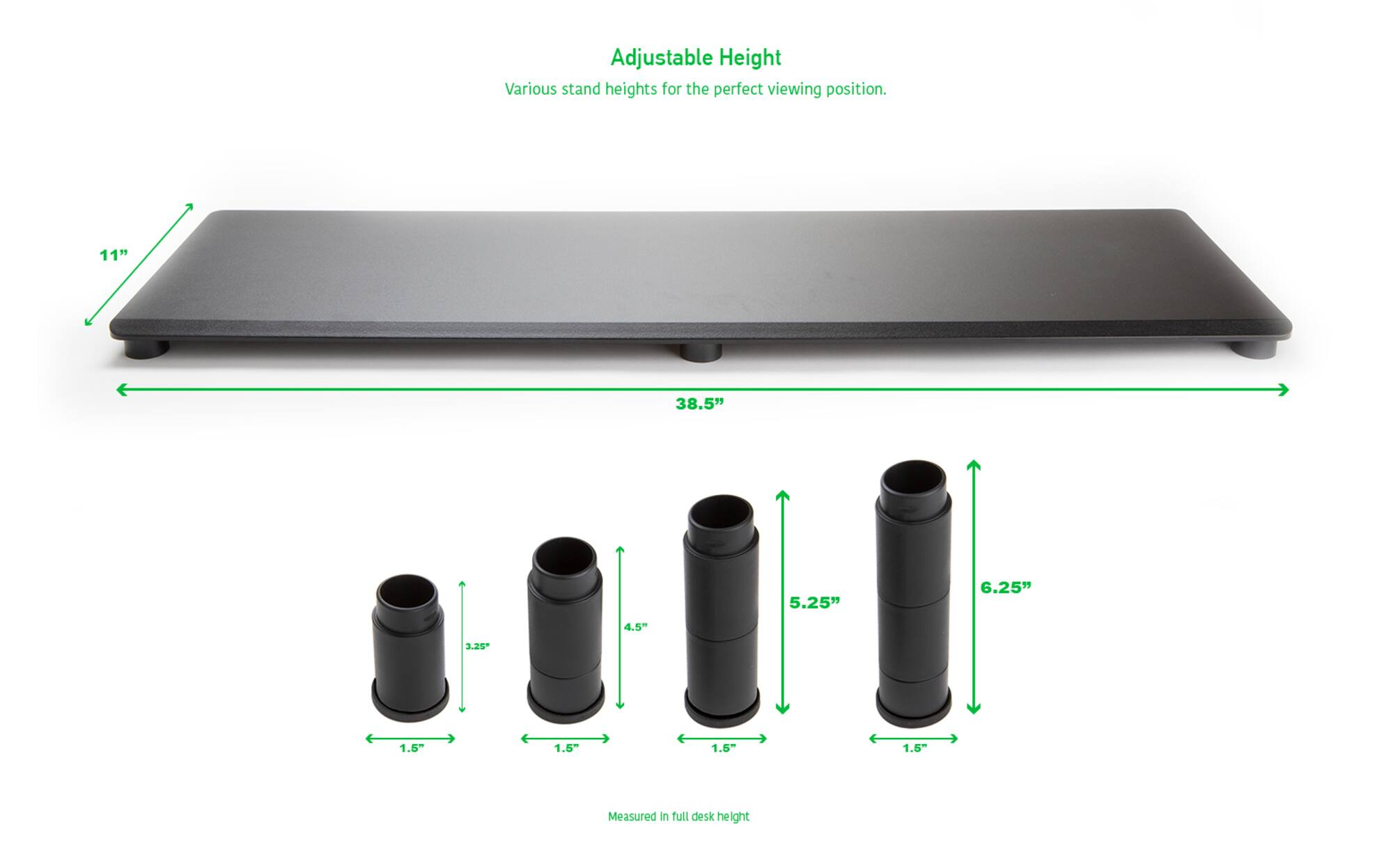 Mind Reader Black Large Dual Monitor Drawer Stand